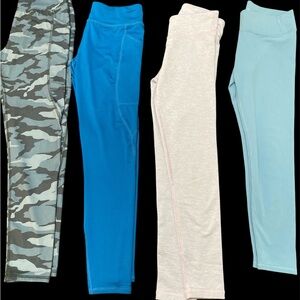 Athletic Works Camo, Blue, Pink, and Light Blue Kids Leggings